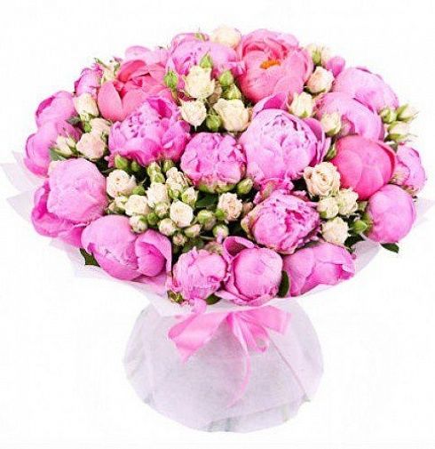 Букет цветов в розовом цвете