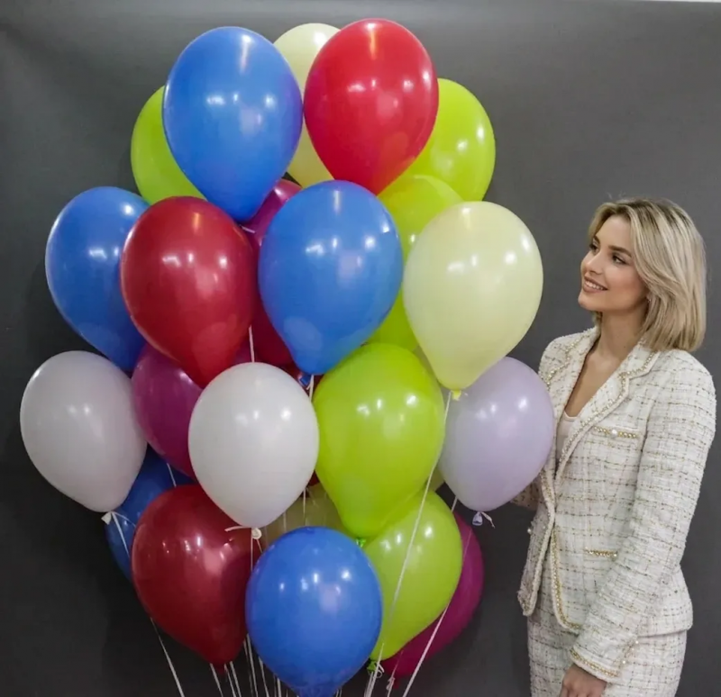 Обычные шары, облака из шаров Цветное облако, 25 шт