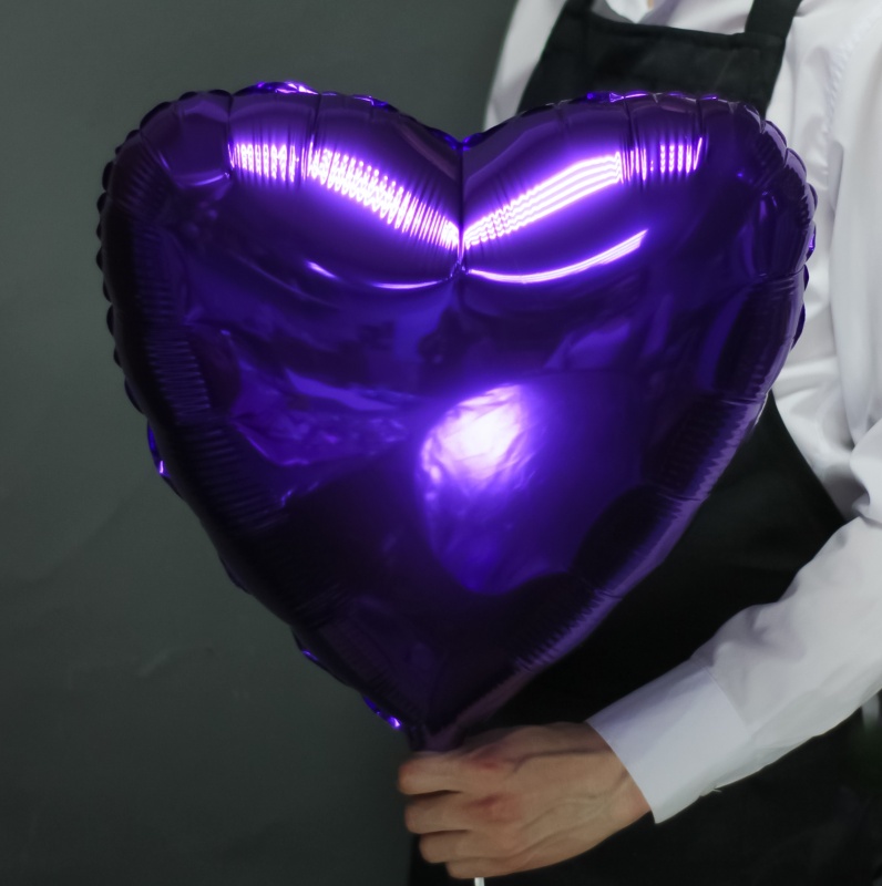 Сердце Фиолетовое Металлик