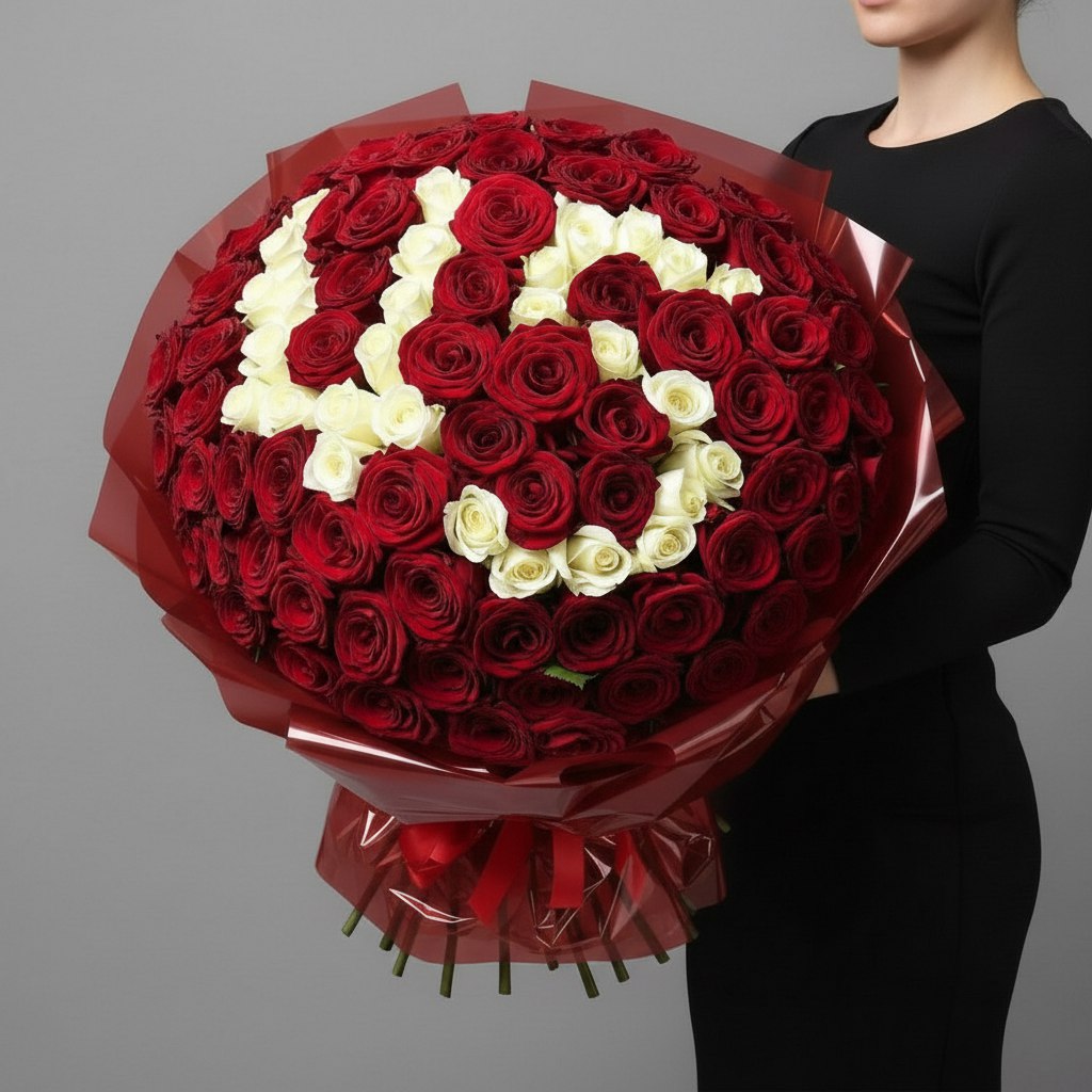 Цветы с надписью