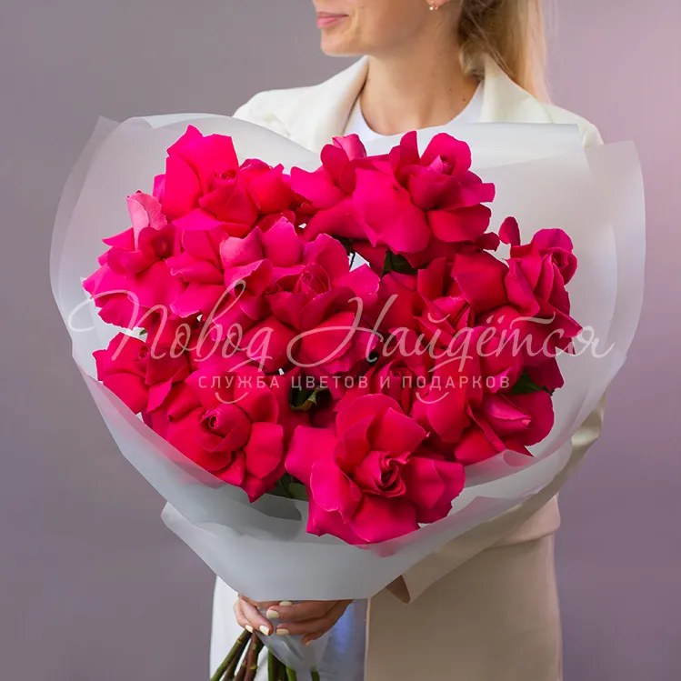 Розы Букет Алый бархат