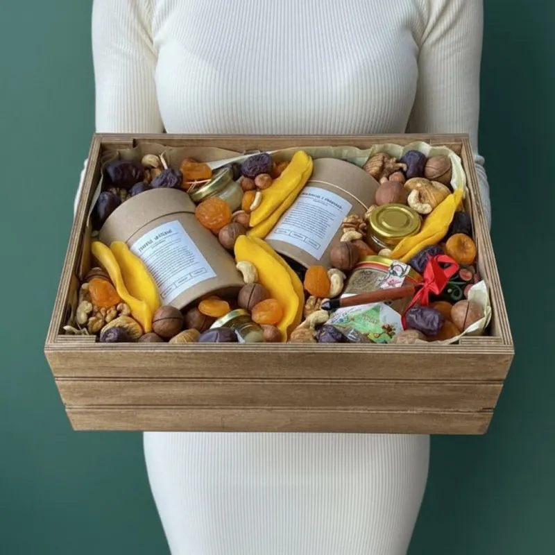 Корпоративные Новогодние подарки Большой набор орехов и сухофруктов