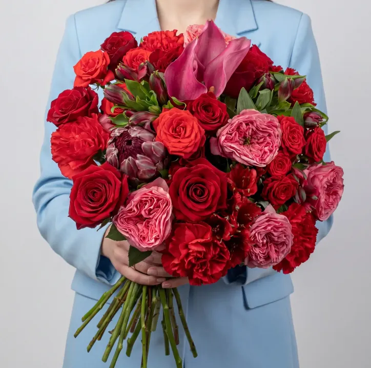 Цветы Букет Пламя любви