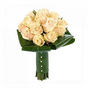 Персиковые букеты невесты