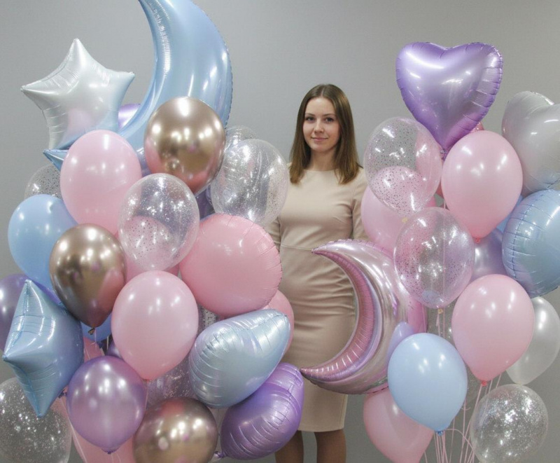 Облако шаров"Воздушное небо"