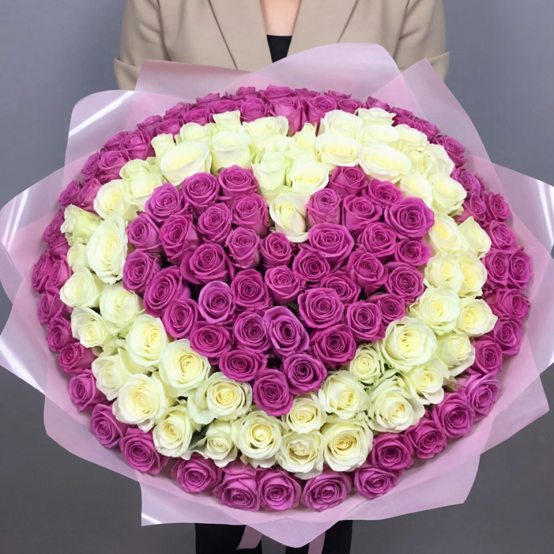 Розы Букет Нежное сердце