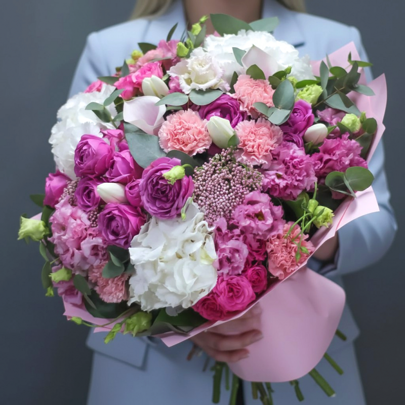 Букеты с ГОРТЕНЗИЯМИ Букет Окрыленные любовью