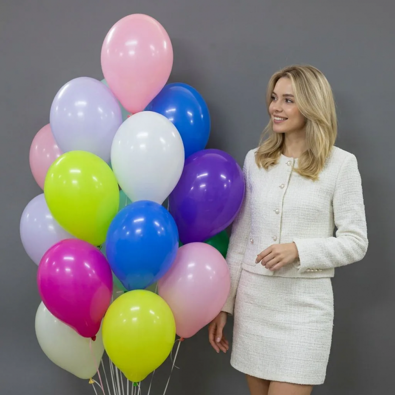 Обычные шары, облака из шаров 18 воздушных шаров