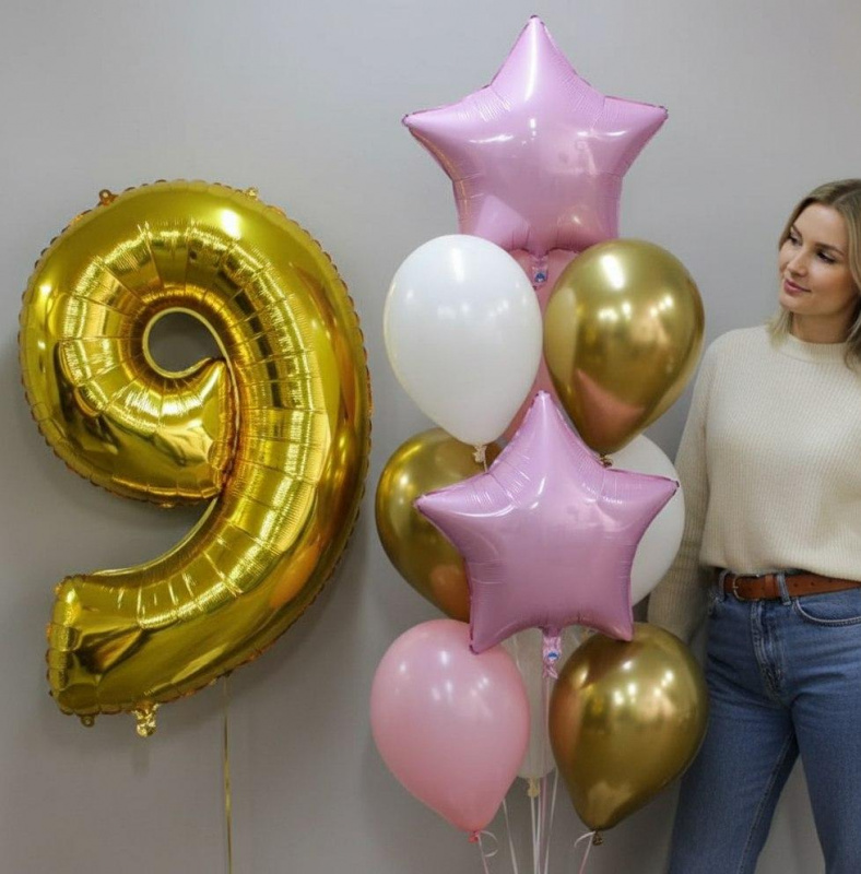 Шары Облако шаров"Счастье в  руках"