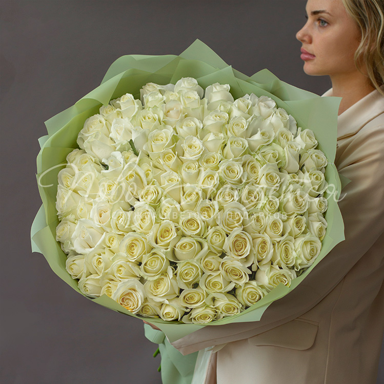 101 белая роза