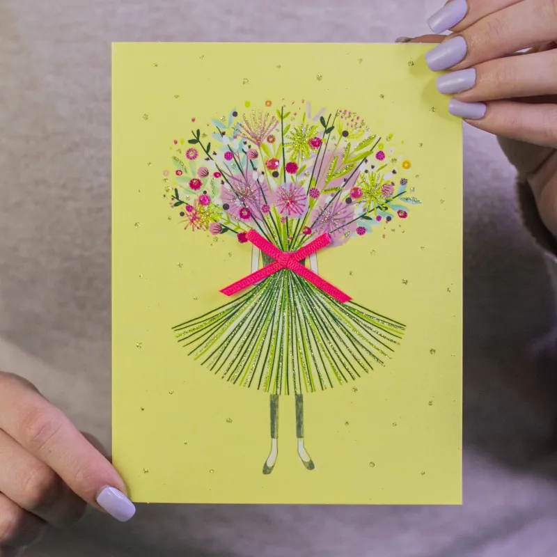 Открытки Цветочное платье