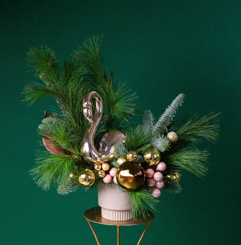 Новогодние Композиции Букет Жемчужные бусы