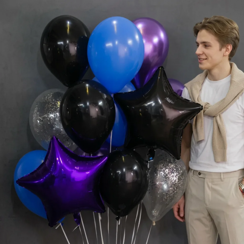 Обычные шары, облака из шаров Облако шаров "Брутальный"