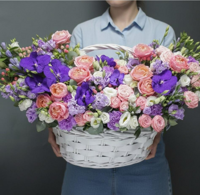 Корзина Шелковое сердце