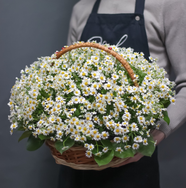 Красивый букет белых полевых цветов - купить с бесплатной доставкой 24/7 поМоскве