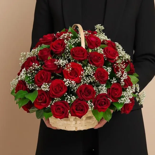 Траурные композиции Букет Траурная корзина №3