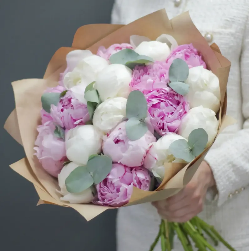 ПИОНЫ Букет Мороженое