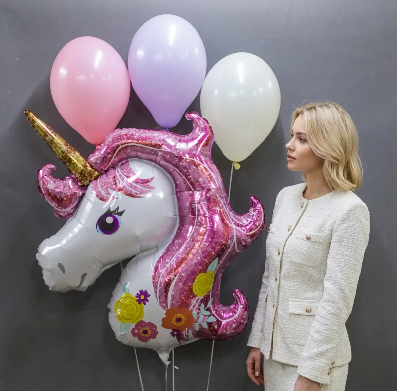Подарки Облако шаров"Розовый единорог"