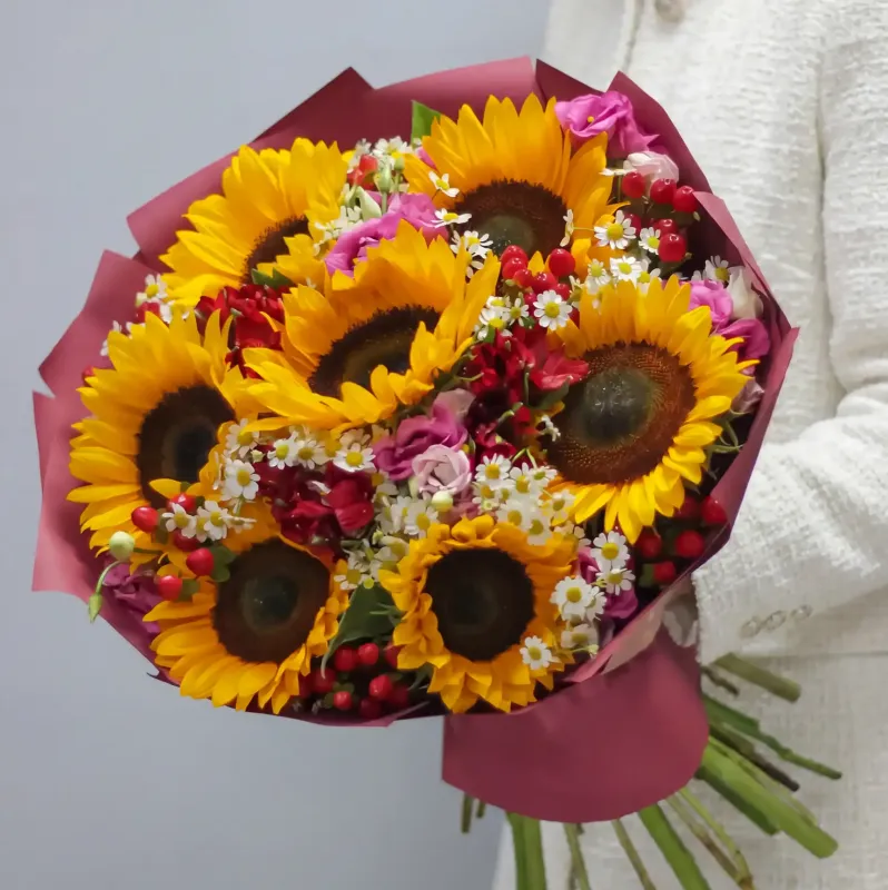 Букет с ЭУСТОМОЙ Букет Летний роман