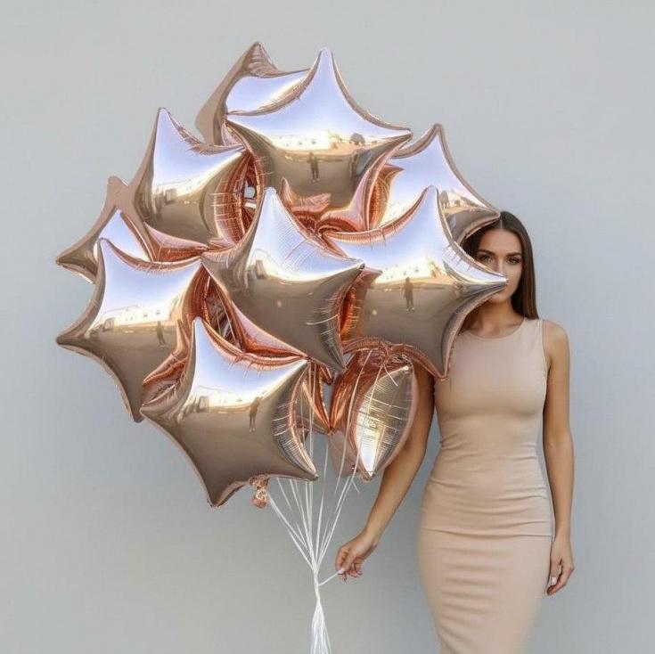 Облако шаров"Голд Стар"