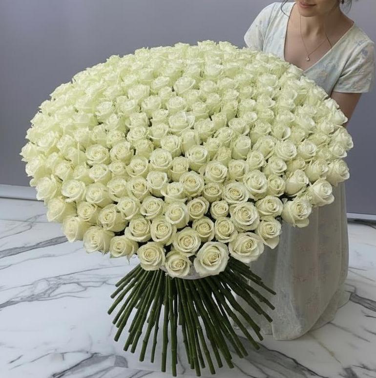 Букет 501 белая роза