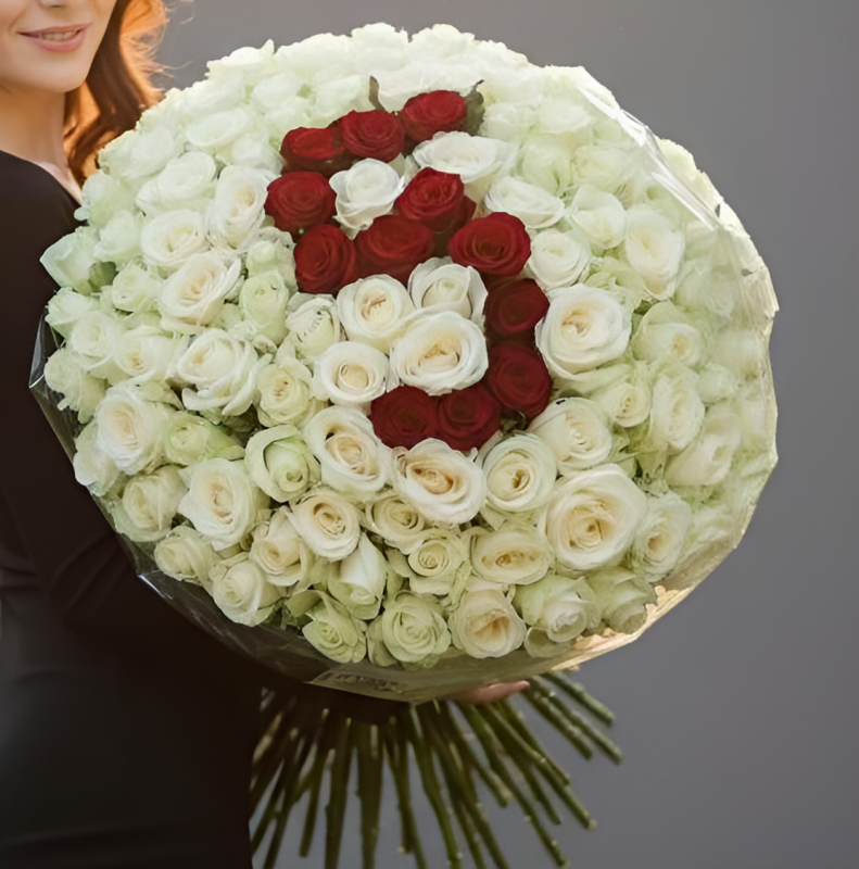 101 роза Букет 5 лет счастья