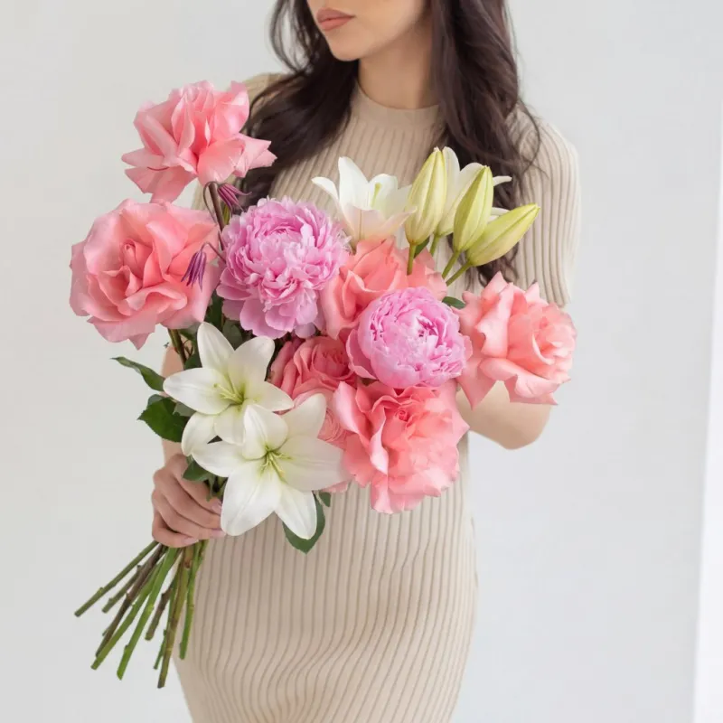 Букеты с ЛИЛИЯМИ Букет Самые сердечные пожелания...