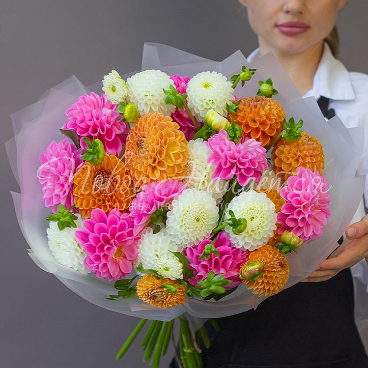 ГЕОРГИНЫ Букет Краски августа