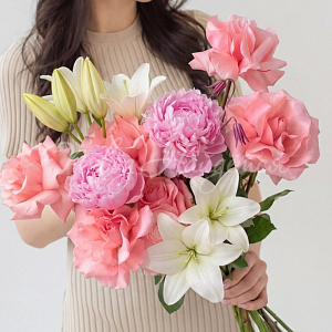 Букеты с ЛИЛИЯМИ Букет Самые сердечные пожелания...