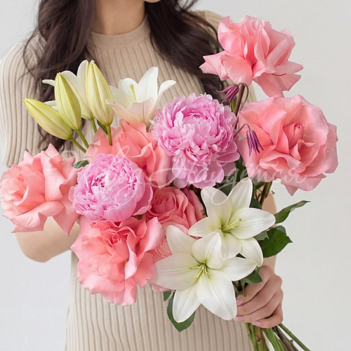 Букеты с ЛИЛИЯМИ Букет Самые сердечные пожелания...