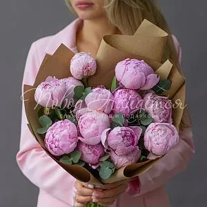 ПИОНЫ Букет Бархатное прикосновение