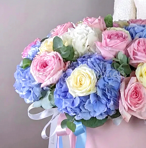 ГОРТЕНЗИИ Букет Голубые облака