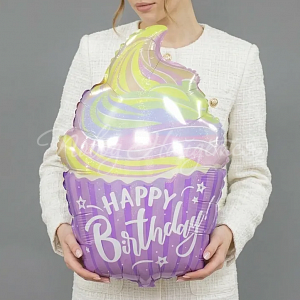 С Днем рождения Happy Birthday (Кекс)