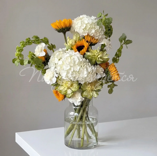 Букеты с подсолнухами Букет Настоящее лето