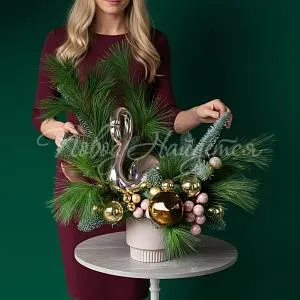 Новогодние Композиции Букет Жемчужные бусы