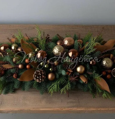 Цветочная композиция Новогодний огонёк — Повод Найдется