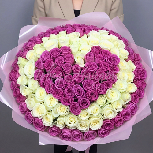 Розы Букет Нежное сердце