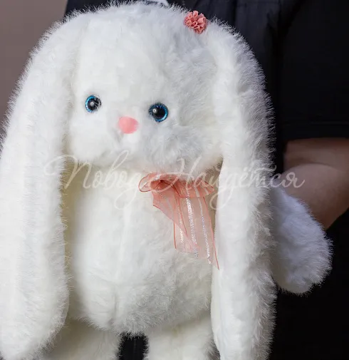 Белый зайка, 60 см