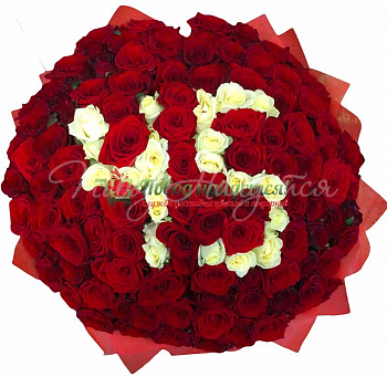 Букет роз «45 лет»