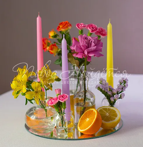 Цветочная композиция Яркая планета — Повод Найдется