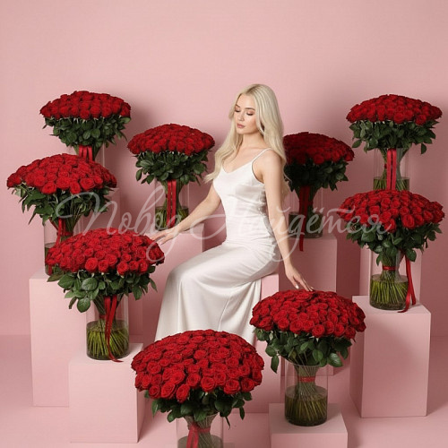 20 000 руб и выше Букет 1001 красная роза