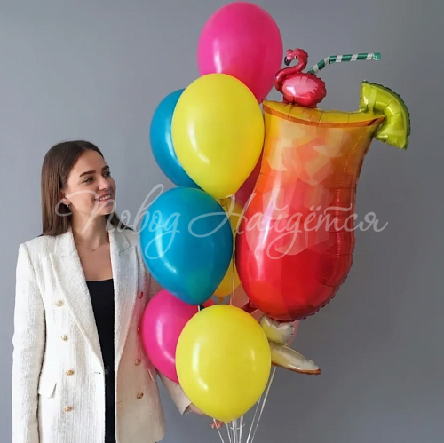 Воздушные шары Облако шаров "Пино Колада"