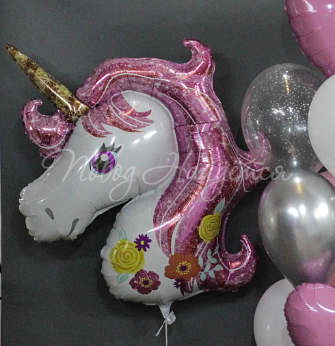 Облако шаров "Милый единорог"