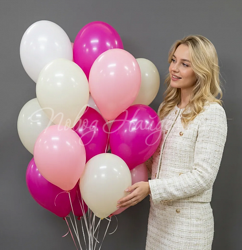 Облако шаров"Розовая нежность"