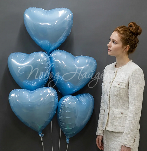 Облако шаров "Нежное сердце"