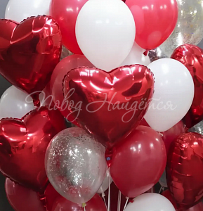 Обычные шары, облака из шаров Облако шаров "Влюбленный по уши"