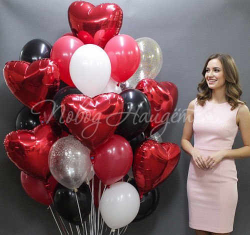 Облако шаров "Влюбленный по уши"