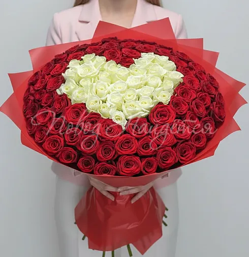 Букет Белое сердце — Повод Найдется