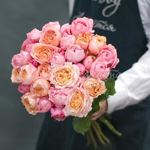 Букет роз «Крем-карамель»