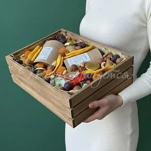 Корпоративные Новогодние подарки Большой набор орехов и сухофруктов